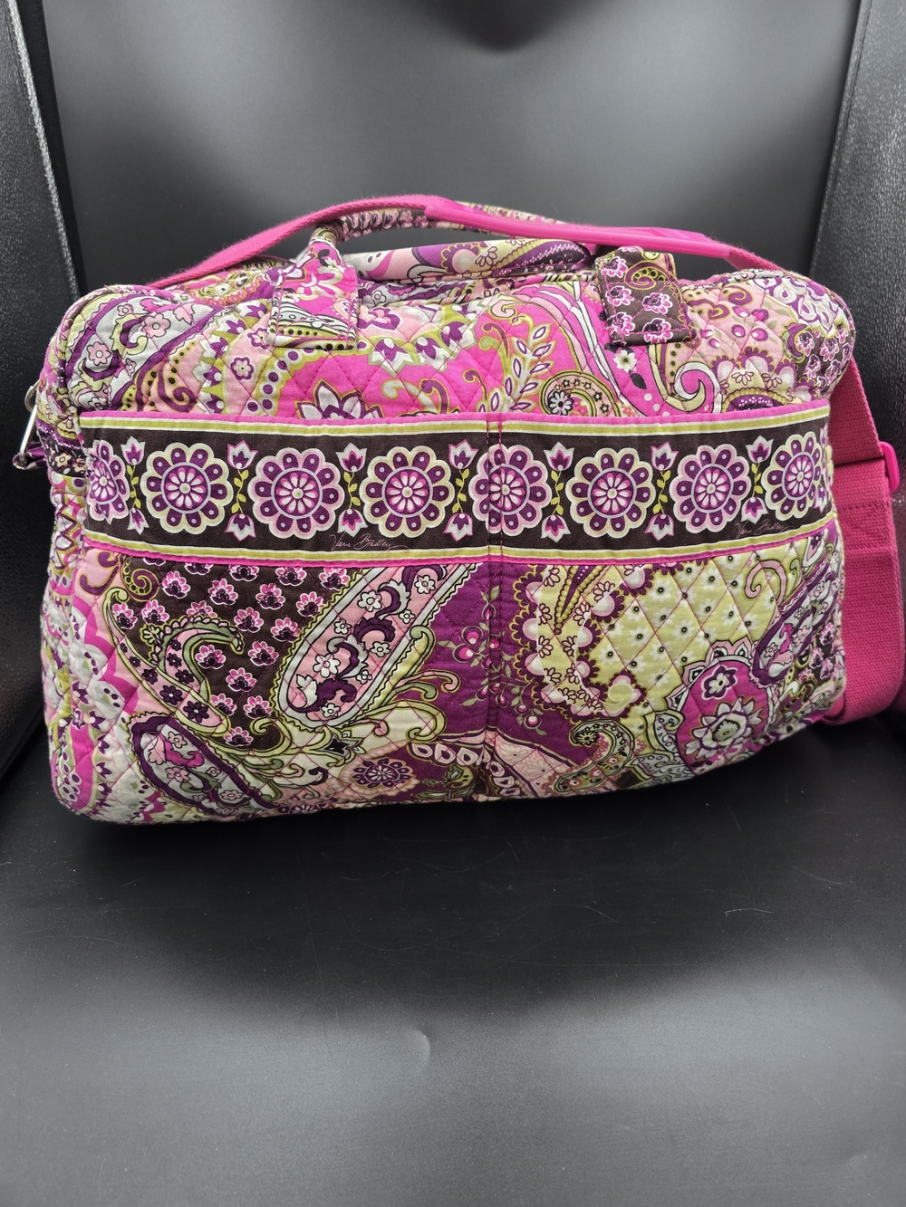 Vera Bradley Pink Paisley Quilted Travel Bag